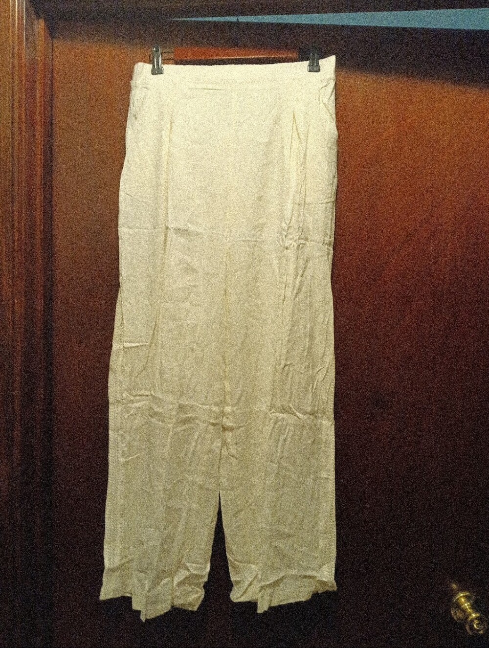Hayden LA NWT Linen Blend Pants Size Large Cream Side Leg Cutout Design